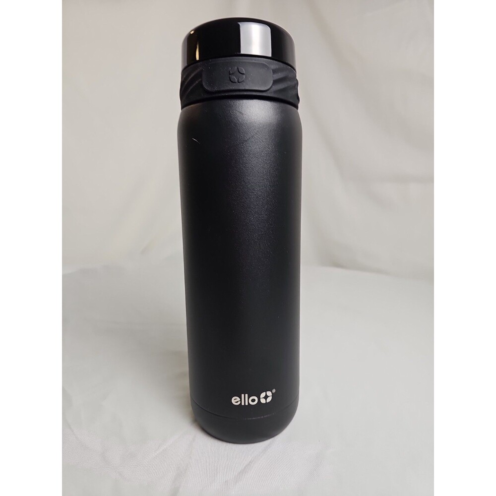 Ello Cooper 22 oz Vacuum Insulated Stainless Steel Water Bottle Black Leak Proof